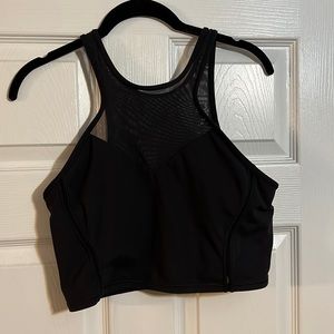 Lululemon discontinued high neck mesh, black sports bra- 10